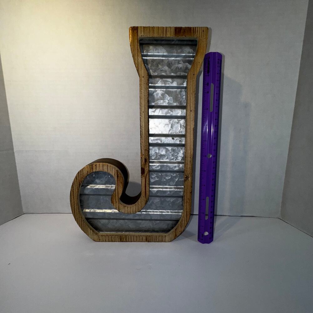 Hobby Lobby Metal and wood "J" decor